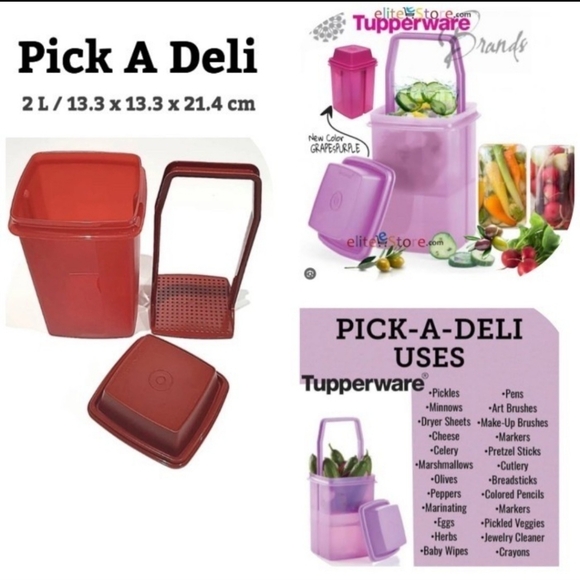 TUPPERWARE Pic A Deli Container Blue - Picture 6 of 8